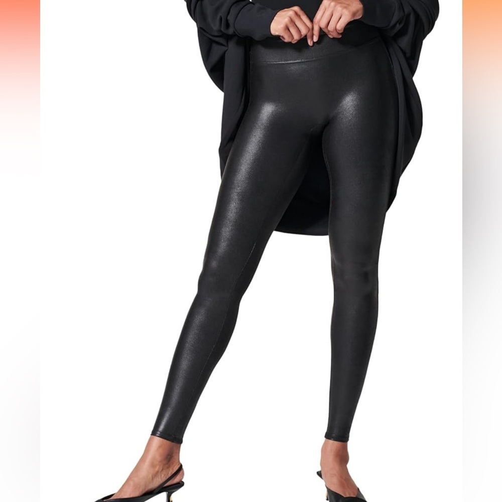 EUC Spanx Suede Look Leggings